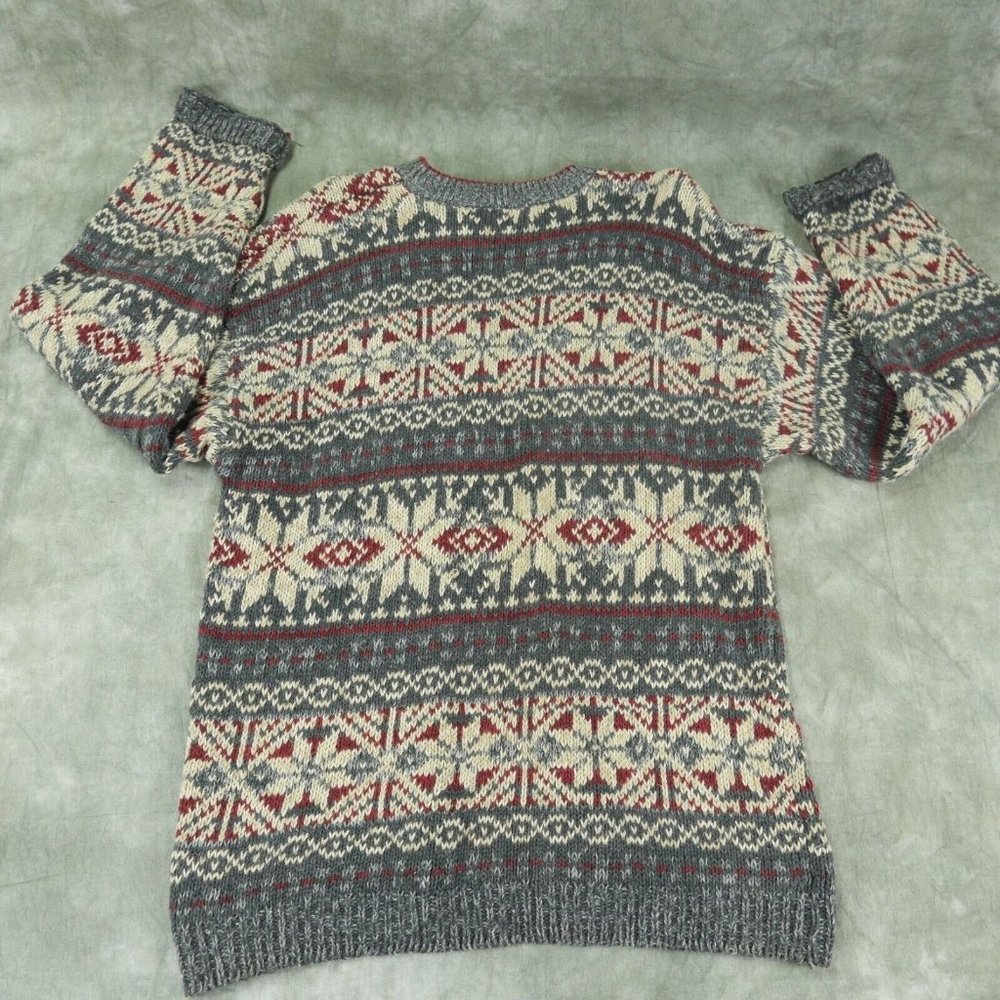 Structure Vintage Snowflake Pullover Ski Sweater … - image 2